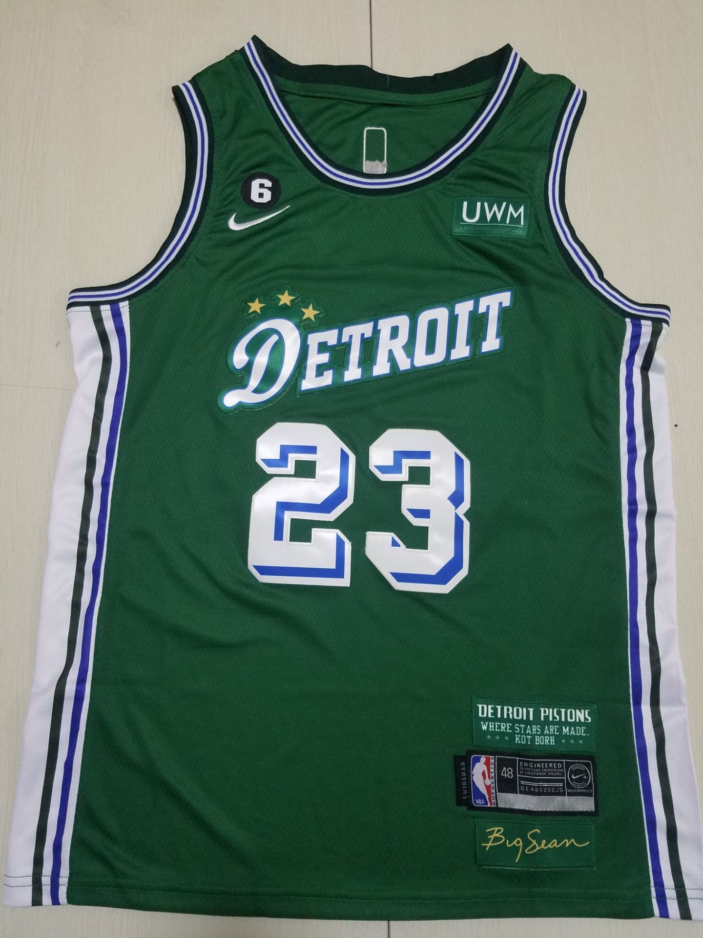 Men Detroit Pistons #23 Ivey Green Nike City Edition 2022 NBA Jersey->cleveland cavaliers->NBA Jersey